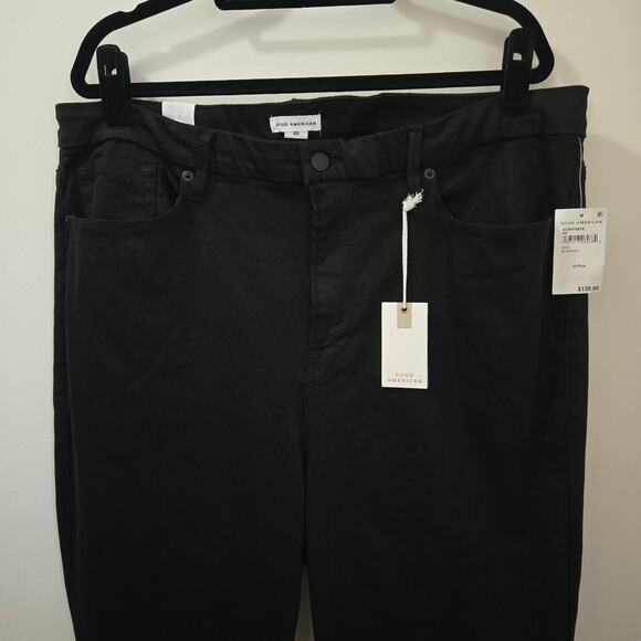 NWT Good American Good Classic Slim Bootcut High Rise Jeans Black Size 22 - Picture 4 of 10